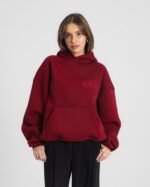CRYSTALAND BASIC BURGUNDY HOODIE
