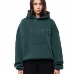 CRYSTALAND BASIC FOREST GREEN HOODIE