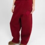 CRYSTALAND BURGUNDY SWEATPANTS