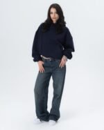 CRYSTALAND BASIC DARK NAVY HOODIE - obrazek 2