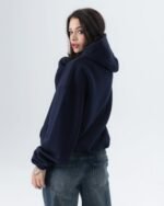 CRYSTALAND BASIC DARK NAVY HOODIE - obrazek 3