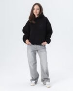 CRYSTALAND BASIC BLACK HOODIE - obrazek 2