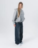 CRYSTALAND ESSENTIAL GREY HOODIE - obrazek 5