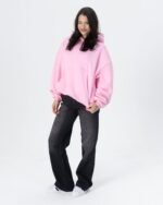 CRYSTALAND ESSENTIAL BABY PINK HOODIE - obrazek 3