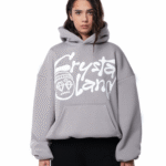 CRYSTALAND SILVER GREY HOODIE