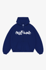 CRYSTALAND DARK NAVY ZIP UP HOODIE - obrazek 3