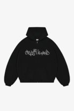 CRYSTALAND BLACK ZIP UP HOODIE - obrazek 4