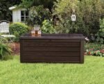 💕Wyprzedaż💕Keter Outdoor Storage Deck Box, 150 galonowy kosz na śmieci z żywicy i ławka tarasowa - obrazek 6