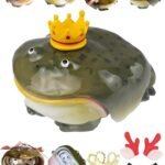 Ręcznie robione etui ochronne na słuchawki bezprzewodowe Ugly Frog do AirPods 4/Pro 3, etui z motywem dziwnej ropuchy, kompatybilne etui z motywem zwierząt, miękkie, odporne na zarysowania ochraniacze, wyjątkowy prezent