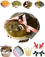 Ręcznie robione etui ochronne na słuchawki bezprzewodowe Ugly Frog do AirPods 4/Pro 3, etui z motywem dziwnej ropuchy, kompatybilne etui z motywem zwierząt, miękkie, odporne na zarysowania ochraniacze, wyjątkowy prezent - obrazek 2