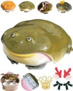 Ręcznie robione etui ochronne na słuchawki bezprzewodowe Ugly Frog do AirPods 4/Pro 3, etui z motywem dziwnej ropuchy, kompatybilne etui z motywem zwierząt, miękkie, odporne na zarysowania ochraniacze, wyjątkowy prezent - obrazek 3