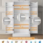 🔥GORĄCA OFERTA🔥 Szafka kuchenna o wysokości 47 cali z oświetleniem LED：60,96 cm × 30,48 cm × 127 cm. - obrazek 4