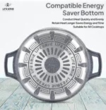 🍳Zestaw naczyń kuchennych LIFE SMILE z teksturą granitową, 29 elementów – zestaw naczyń kuchennych, wielowarstwowa powłoka granitowa zapobiegająca przywieraniu, 100% bez PFOA, kompletny zestaw naczyń kuchennych i patelni - obrazek 3